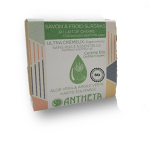 Savon au lait de chèvre & aloé véra, sans huile essentielle